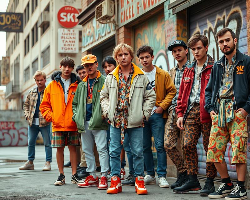 Moda męska lat 90. – kluczowe trendy i ikonografi stylu